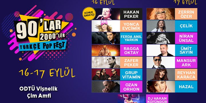 Başkent eylül ayını iki dev festival ile karşılıyor;  “90’lar & 2000’ler Türkçe Pop Fest” ve “Oktoberfest”
