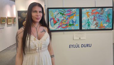 Eylül Duru eserleriyle Gazze’deki soykırıma hayır diyor